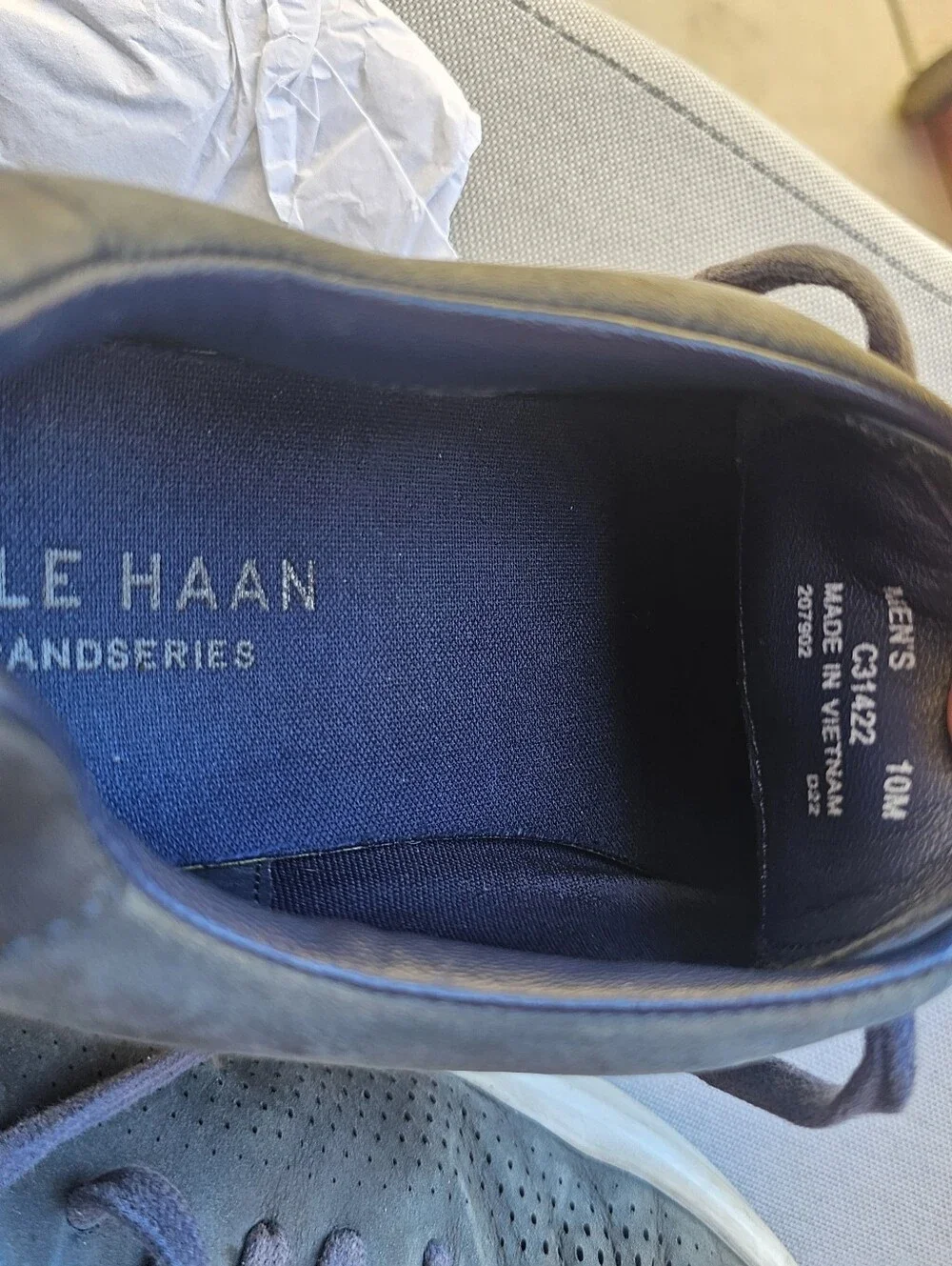 Cole Haan Suede Sneakers Men’s Size 10M Gray Lace Up Casual Shoes